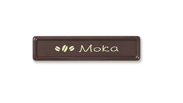 Plaatje Moka Chocolade 5x1.2cm 150st