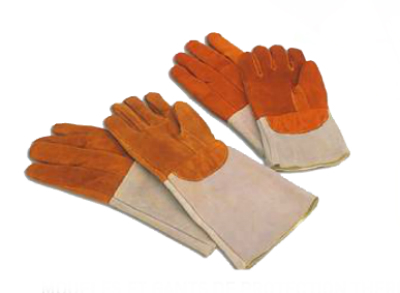 Handschoenen+vingers 250°c Leder 10cm