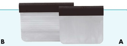 Deegschraper Rvs + Plast Handvat 12x10cm