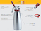 Siphon Gourmet Whip + Inox 0.5l