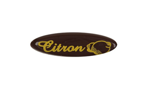 Plaquette Citron Ovale 4.5x1.3cm 300pcs